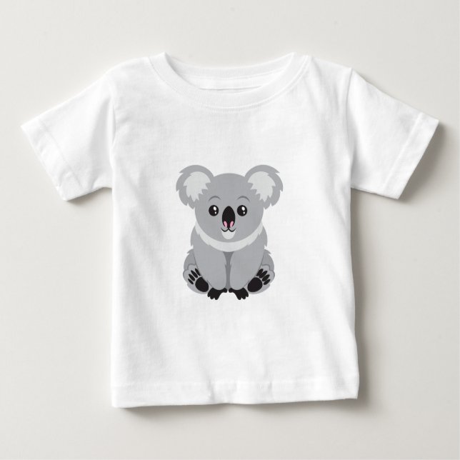 Camiseta Para Bebê Urso de Koala bonito (Frente)