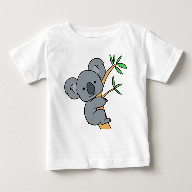 Camiseta Para Bebê Urso de Koala bonito (Frente)