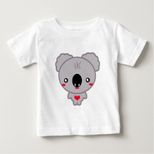 Camiseta Para Bebê Urso de Koala de Kawaii