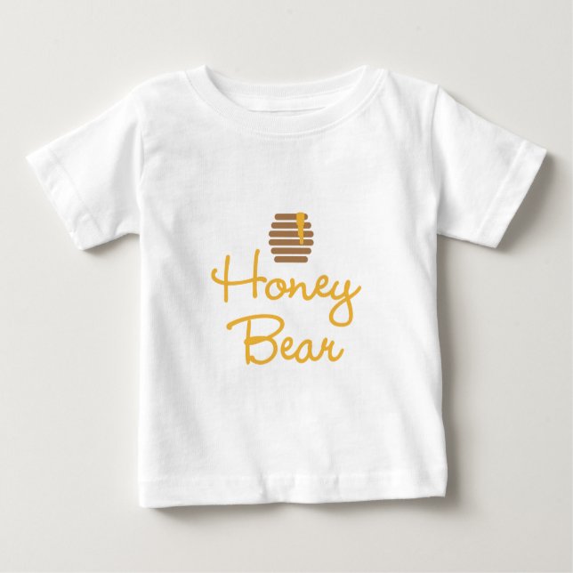Camiseta Para Bebê Urso de mel (Frente)