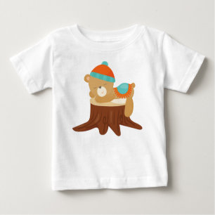 Camiseta Para Bebê Urso De Outono, Urso Dormindo, Urso Bonito, Bomba 
