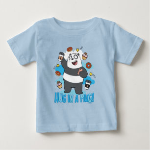 Camiseta Para Bebê Urso de Panda - Abraçar uma Caneca!