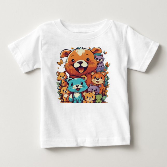 Camiseta Para Bebê Urso de pelúcia  (Frente)