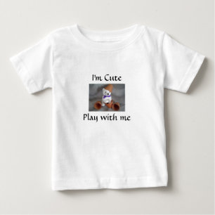 Camiseta Para Bebê Urso de pelúcia brincalhão