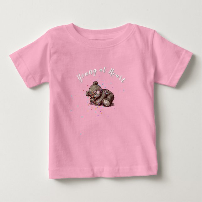 Camiseta Para Bebê Urso de pelúcia dormindo (Frente)