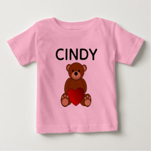 CAMISETA PARA BEBÊ URSO DE PELÚCIA PERSONALIZADO ROSA BEBÊ
