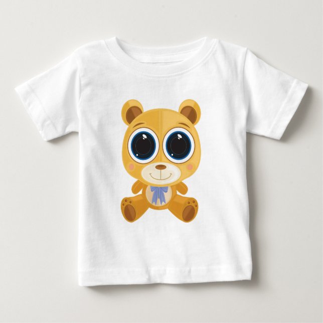Camiseta Para Bebê Urso de Teddy (Frente)