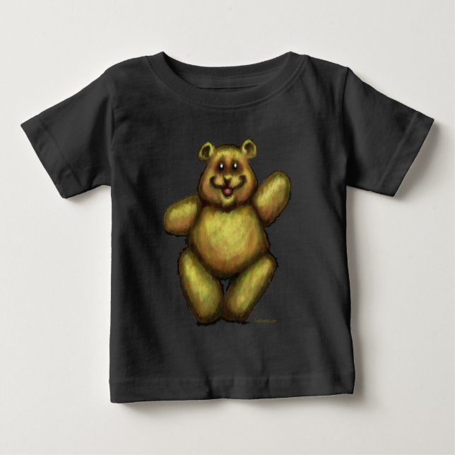 Camiseta Para Bebê Urso de Teddy (Frente)