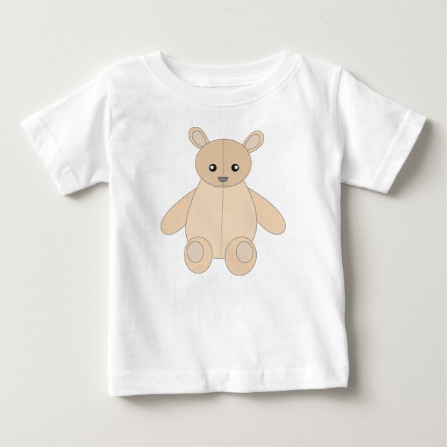 Camiseta Para Bebê Urso de Teddy (Frente)