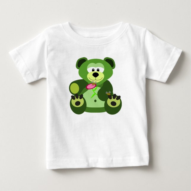 Camiseta Para Bebê Urso de Teddy (Frente)