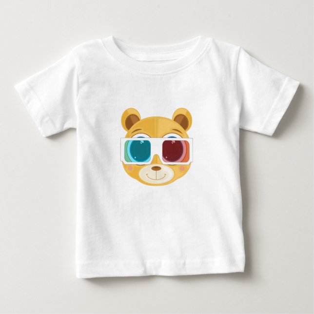 Camiseta Para Bebê Urso de Teddy - 3D (Frente)