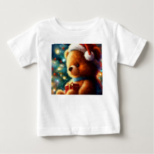 Camiseta Para Bebê Urso de Teddy de Natal 3