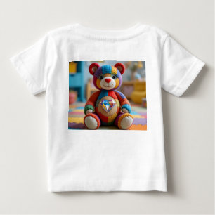 Camiseta Para Bebê Urso de Teddy Sentido Colorido