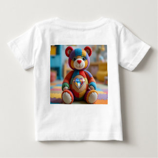 Camiseta Para Bebê Urso de Teddy Sentido Colorido
