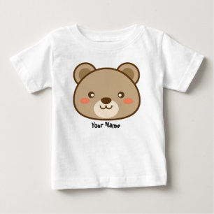 Camiseta Para Bebê Urso de ursinho de Kawaii