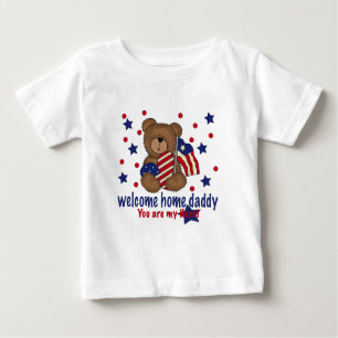 Camiseta Para Bebê Urso Home bem-vindo do pai