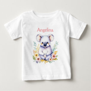 Camiseta Para Bebê Urso Koala Bebê Personalizado 