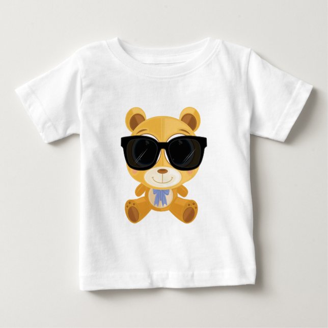 Camiseta Para Bebê Urso legal (Frente)