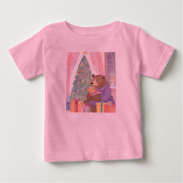 Camiseta Para Bebê Urso mamão e urso