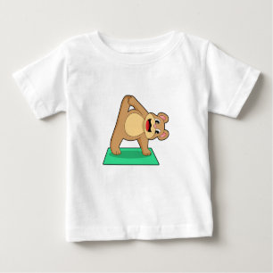 Camiseta Para Bebê Urso na Malhação de Yoga