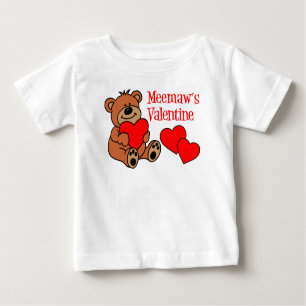 Camiseta Para Bebê Urso Namorados de Meemaw