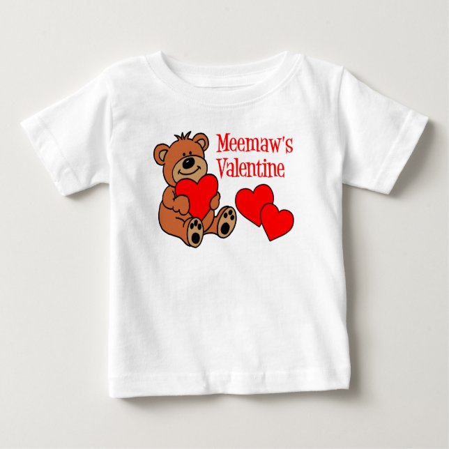 Camiseta Para Bebê Urso Namorados de Meemaw (Frente)