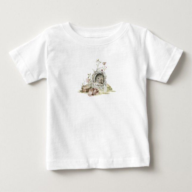 Camiseta Para Bebê Urso numa Camisa-T (Frente)
