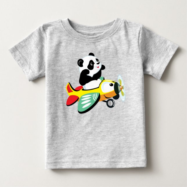 Camiseta Para Bebê Urso Panda (Frente)