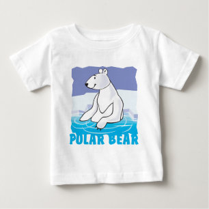 Camiseta Para Bebê Urso polar amigável do miúdo