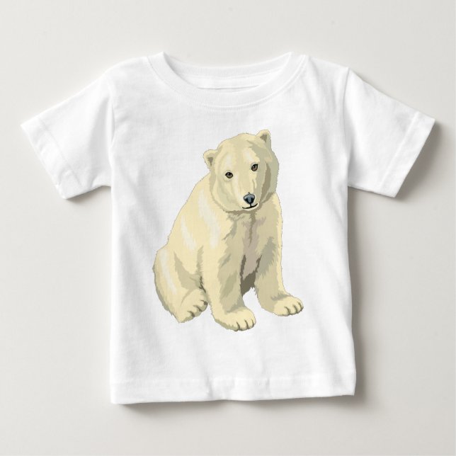 Camiseta Para Bebê Urso Polar do fofinho (Frente)