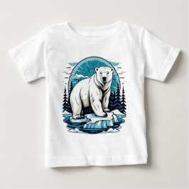 Camiseta Para Bebê Urso polar dos animais-corcunda