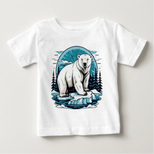 Camiseta Para Bebê Urso polar dos animais-corcunda