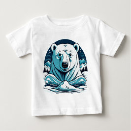 Camiseta Para Bebê Urso polar dos animais-corcunda