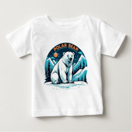 Camiseta Para Bebê Urso polar dos animais-corcunda