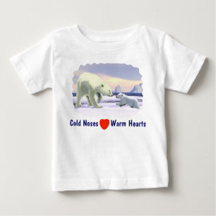 Camiseta Para Bebê Urso polar - Mama Nariz Melhor