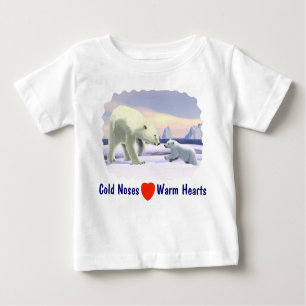 Camiseta Para Bebê Urso Polar - Melhor Nariz Da Mãe