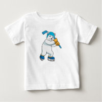 Urso polar no hóquei no gelo com Stick