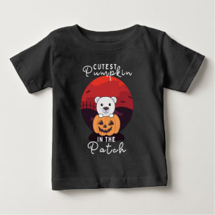 Camiseta Para Bebê Urso Polar No Urso Da Abóbora De Pumpkin Pumpkin