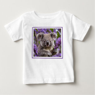 Camiseta Para Bebê Urso Purple Jacaranda Koala