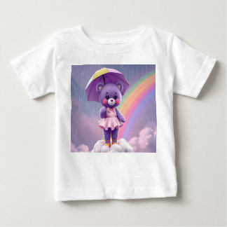Camiseta Para Bebê Urso Rara ~ Roxo