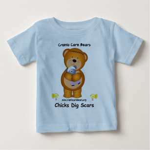 Camiseta Para Bebê Ursos do cuidado de Cranio - cicatrizes da