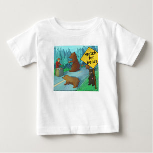 Camiseta Para Bebê Ursos Engraçados Com Relógios Cartoon De Rick Lond