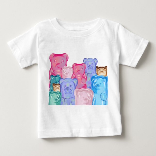 Camiseta Para Bebê Ursos sombrios (Frente)