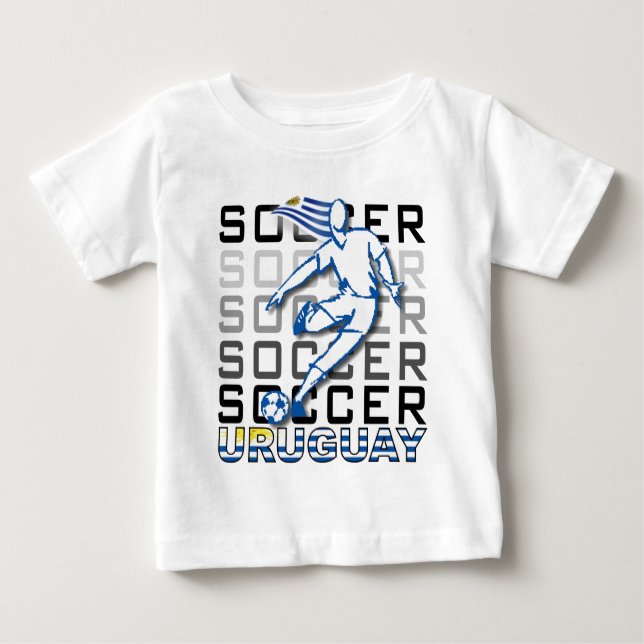 Camiseta Para Bebê Uruguai Copa América 2011 (Frente)