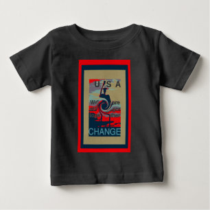 Camiseta Para Bebê USA Change: Unity Design mais forte junto