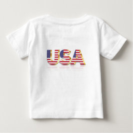 Camiseta Para Bebê USA Flag Baby T Shirt