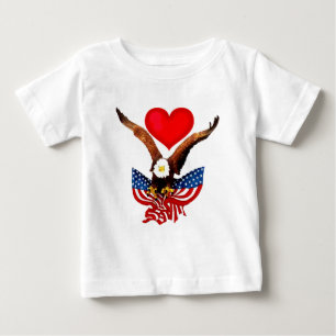 Camiseta Para Bebê USA Love_