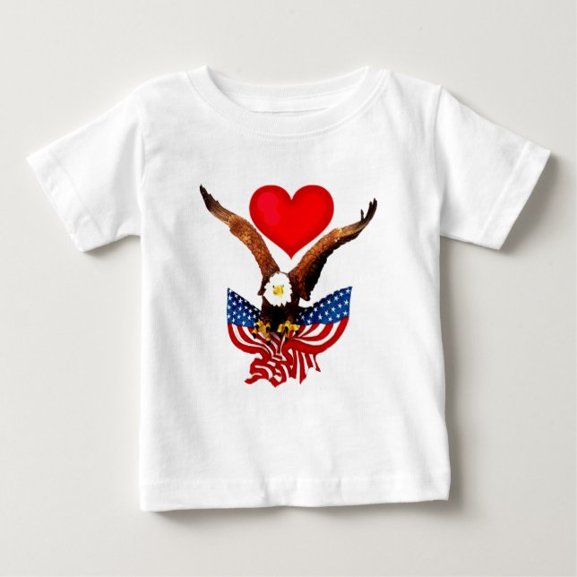 Camiseta Para Bebê USA Love_ (Frente)