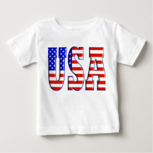 CAMISETA PARA BEBÊ USA W/ AMERICAN FLAG
