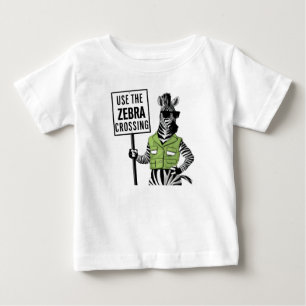 Camiseta Para Bebê Use O Cruzamento De Zebra